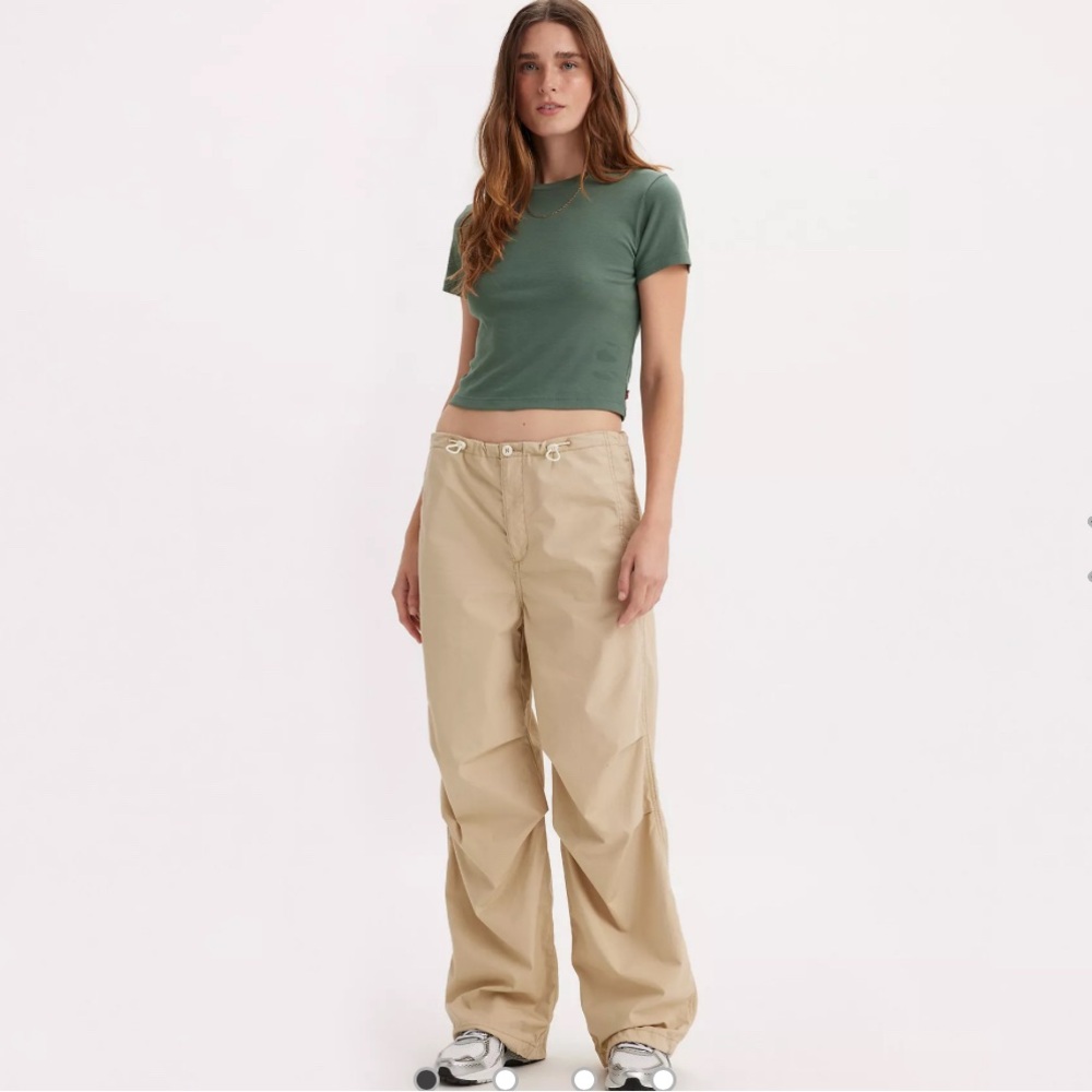 American eagle tan parachute pants